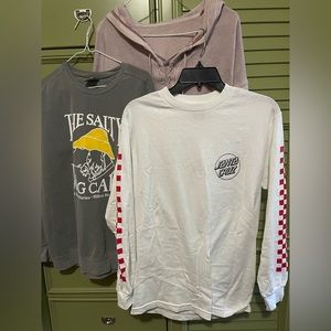 Size small hoodies and L/S Tee